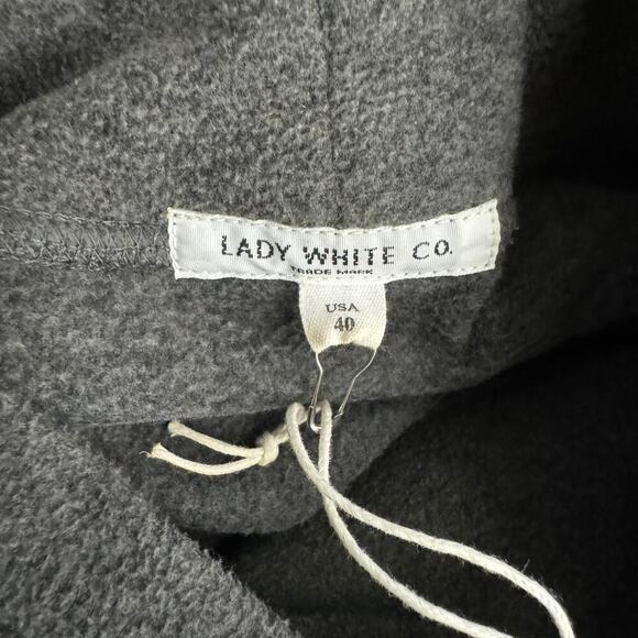 Lady White Co Polar Fleece Mock Neck Sweater Grey Size 40 US Large - Picture 7 of 8